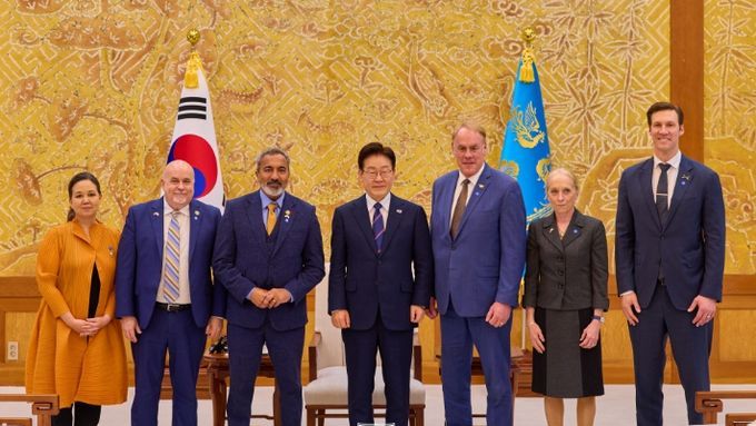 이재명 대통령, 미 하원 코리아스터디그룹 접견