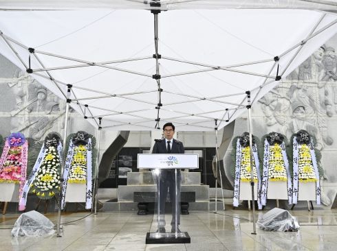 2023년 장사상륙작전 전승기념식 행사장 현장.