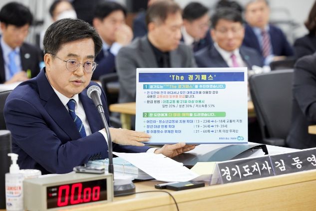 17일 오전 경기도청 다목적회의실에서 열린 2023년 행정안전위원회에서 김동연 경기도지사가 도정질의에 답변하고 있다.