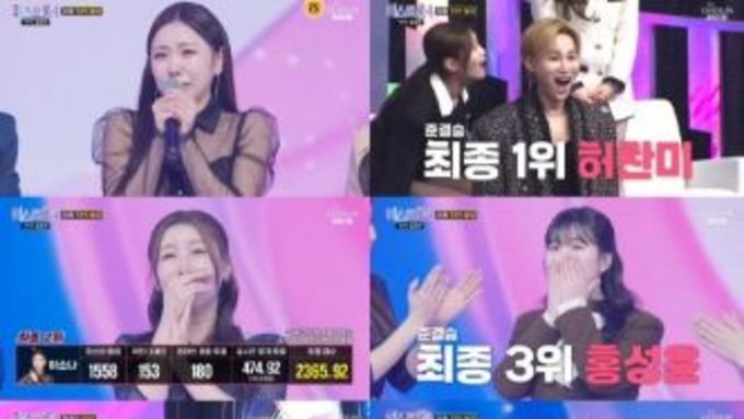 TV CHOSUN [미스트롯4] 최고 17.7 자체 최고 기록 경신 11주 연속 시청률 1위 올킬! 허찬미·이소나·홍성윤·윤태화·길려원 TOP5!