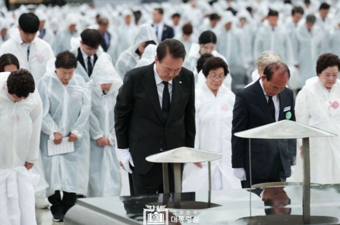 5월 18일 윤석열 대통령은 제43주년 5·18민주화운동 기념식에 참석했다.