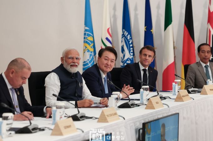 5월 20일 윤석열 대통령은 G7 정상회의 확대세션Ⅰ에 참석했다.