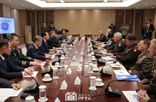8월 10일 윤석열 대통령은 유엔사 주요직위자 초청 간담회에 참석했다.