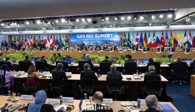 11월 18일 윤석열 대통령은 리우데자네이루 G20 정상회의 글로벌 기아·빈곤퇴치 연합 출범식에 참석했다.