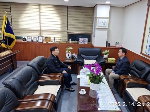 서산소방서장과 면담