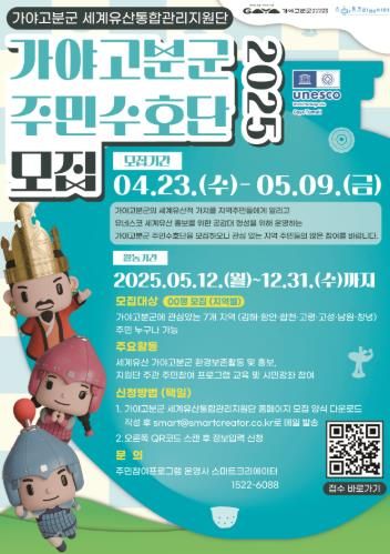 김해시, 고고(GO!古!) 가야주민수호단 모집