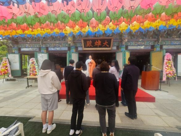 목포 보현정사에서 열린 장학금 전달식
