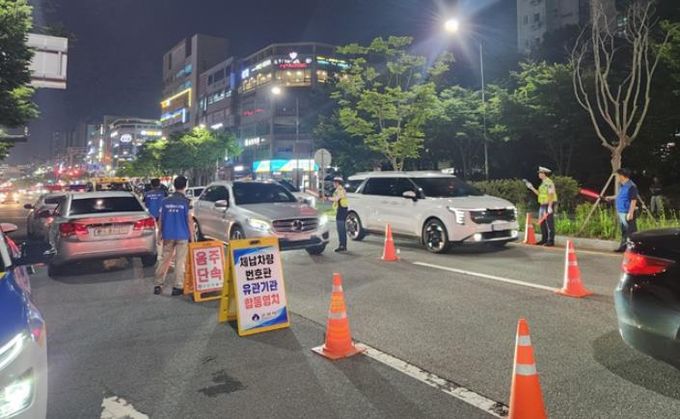 군산시, 자동차세 체납 차량 야간 합동단속 실시