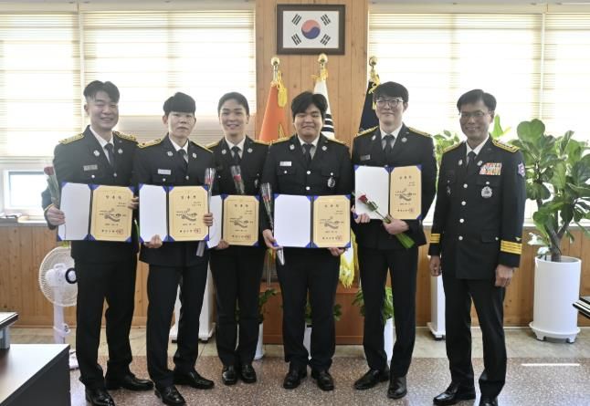 해남소방서, 근속 승진 소방공무원 임용장 수여식