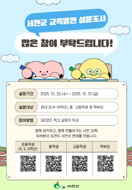 교육발전 종합계획 위한 군민 설문조사