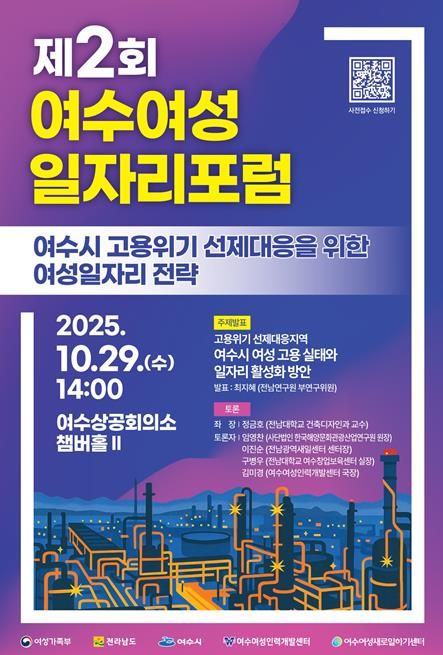 ‘제2회 여수여성 일자리 포럼’ 포스터