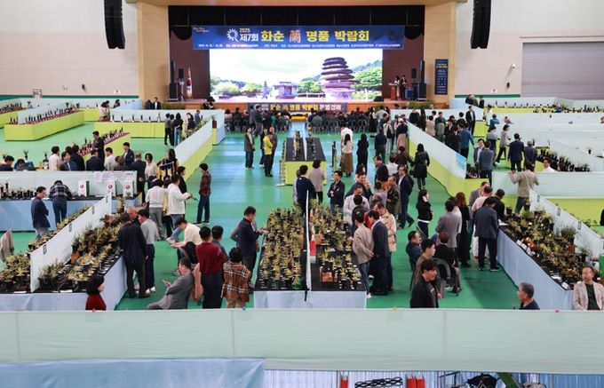 제7회 화순 난 명품 박람회 대상 호피반 ‘백호’