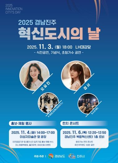 ‘2025 경남진주 혁신도시의 날’행사, 11월 3일부터 9일까지 개최