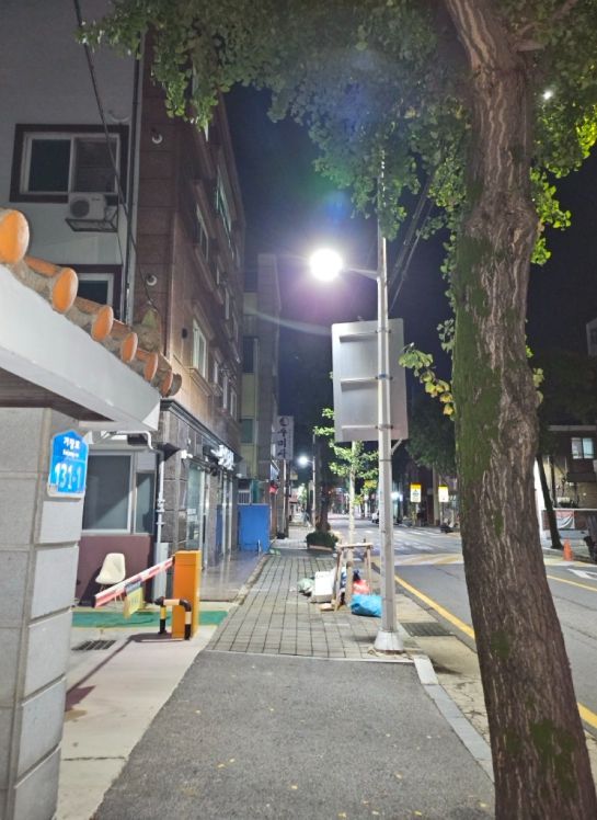 가장동 일원 조도 개선 공사  후