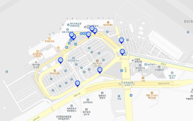 제주공향 내 도착(1층) 절대주정차금지구역