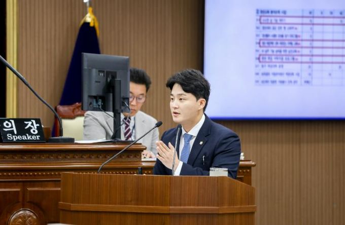 광주광역시 동구의회, 노진성의원, “청년이 머무는 도시, 아이가 안전한 도시” 구정질문