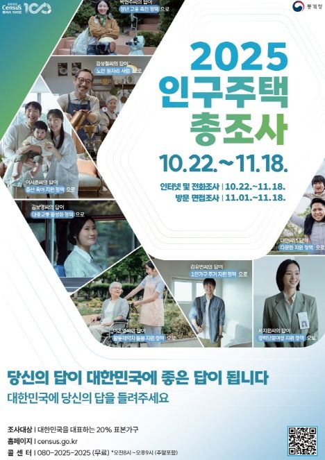 ‘2025 인구주택총조사’ 포스터.