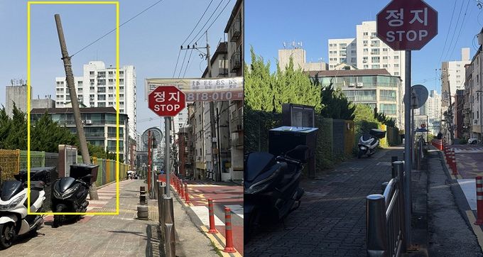 통학로 보행 안전을 위한 ‘전신·통신주 정비사업’ 완료