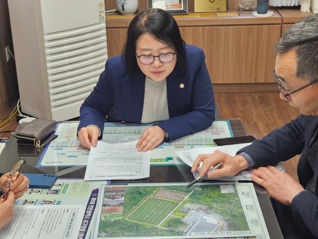 고선희 서구의원 노력 결실, 가좌배수지 족구장 11월 20일 준공 예정