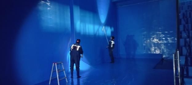 웅천 배수지 물탱크 청소 모습