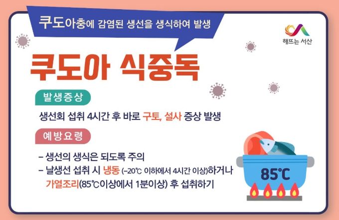 생선회를 통한‘쿠도아충’식중독 주의 당부