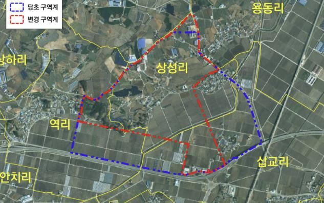 토지거래허가구역 조정 도면