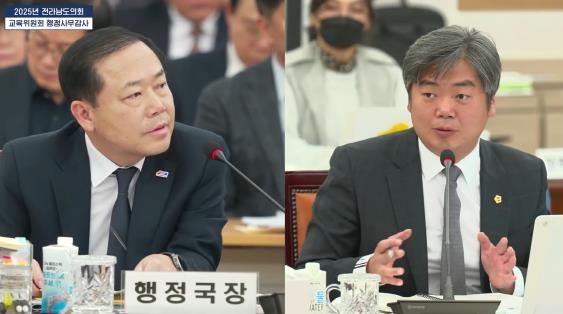 행정사무감사 중인 박원종 전남도의원
