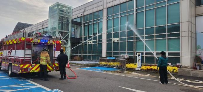 광양시, 커뮤니티센터 합동 소방훈련으로 화재 대응능력 강화