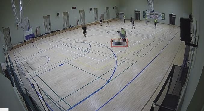 AI 영상분석을 통한 이용자 쓰러짐 탐지 화면