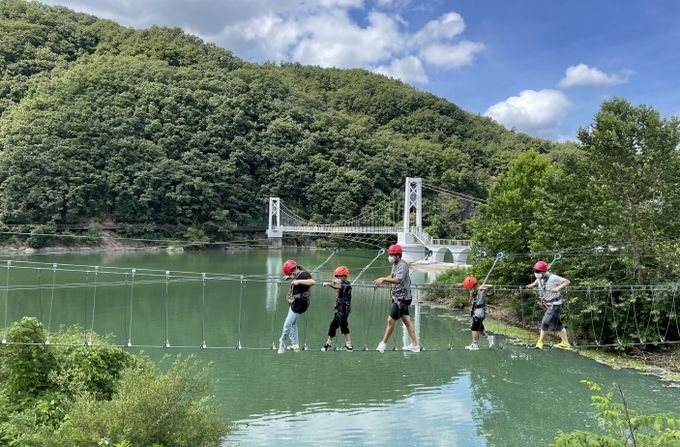 진천군청소년수련원 프로그램 운영 사진(세줄다리)