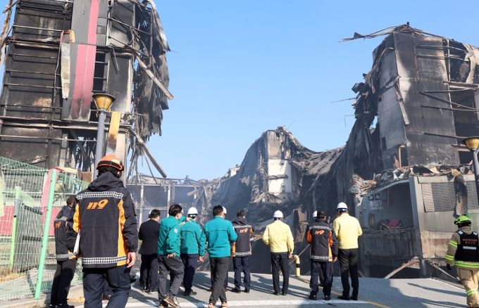 천안 이랜드물류센터 대형화재 현장 긴급 점검