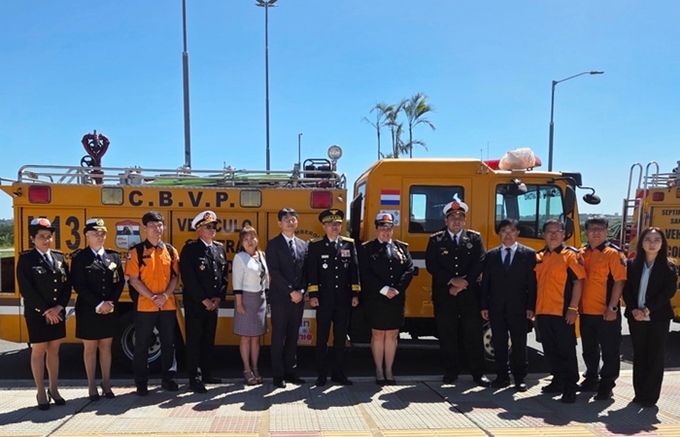 광주광역시 소방, 파라과이에 소방차량 6대 기증