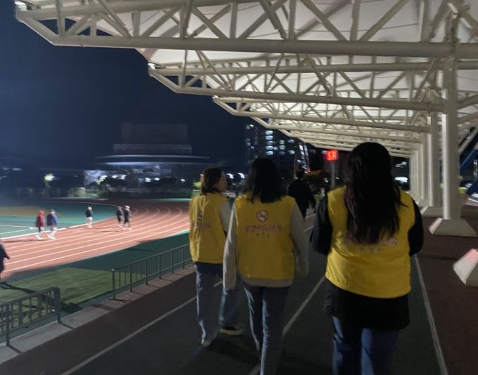 금연구역 합동홍보 및 점검 모습