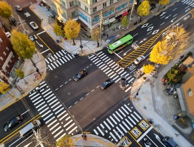 구로보건소 사거리 정비 후 모습