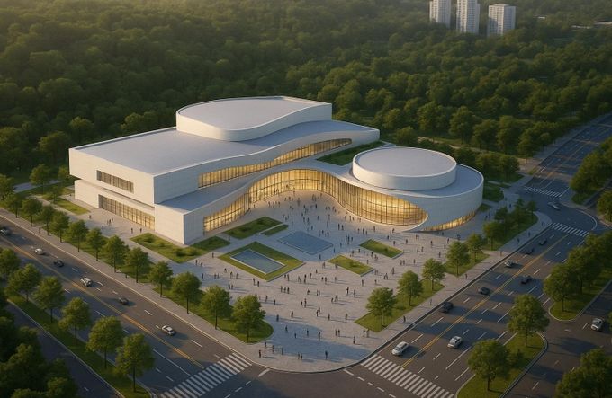 유성복합문화예술센터 예상 조감도(AI생성 이미지)