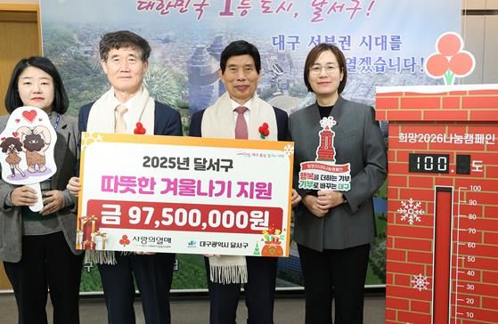 대구사회복지공동모금회, 달서구 ‘사랑의 열매 달기’ 참여… 9,750만 원 성금 전달