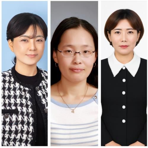 수상자 전체 사진2(왼쪽부터 월계중 김은실, 창의융합교육원 김윤미, 우산중학교 장미라)