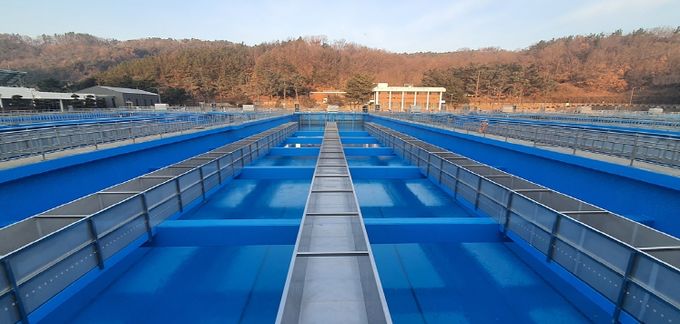 매곡정수장 침전지 개량 후