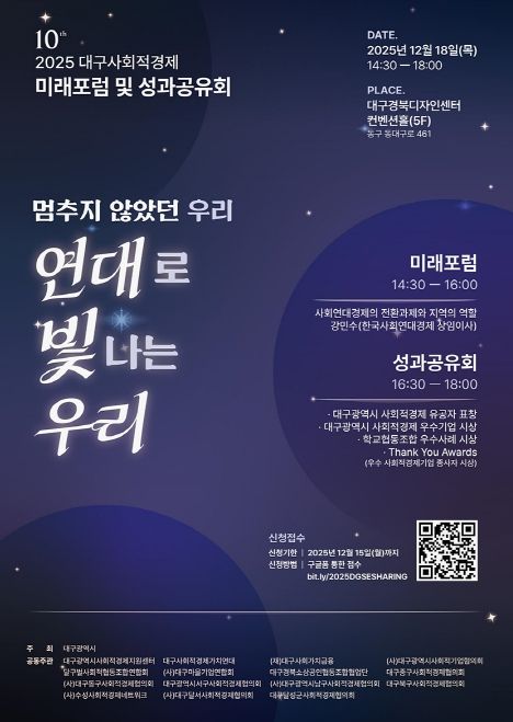 2025년 대구사회적경제 성과공유회 포스터