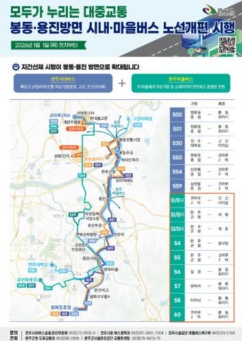 봉동용진시내버스노선개편
