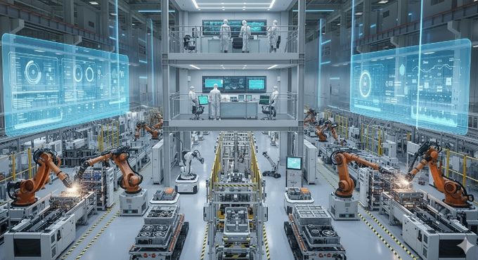 스마트제조혁신이 실현된 미래자동차 부품 공장 AI 사진
