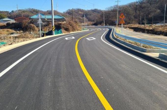 청주시, 현도면 죽전~품곡 간 도로 확장공사 완료