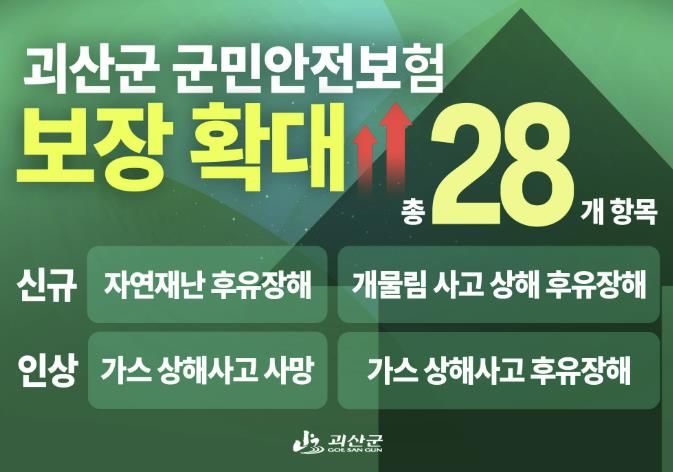 예기치 못한 사고에도 든든하게... 괴산군 군민안전보험 확대