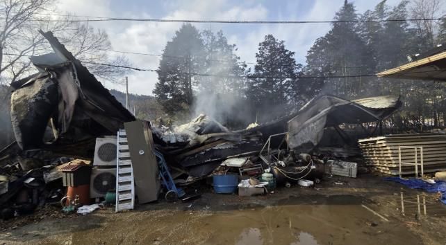 강진소방서, 작천면 갈동리 간이창고 화재 신속 진압