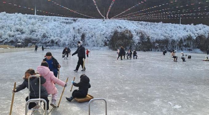 의성 신평면 중율2리, 겨울 추억 가득한 얼음썰매장 개장