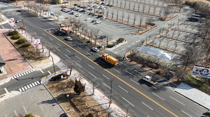 20일 겨울철 폭설 대응을 위한 관·경 합동 제설훈련을 실시했다.