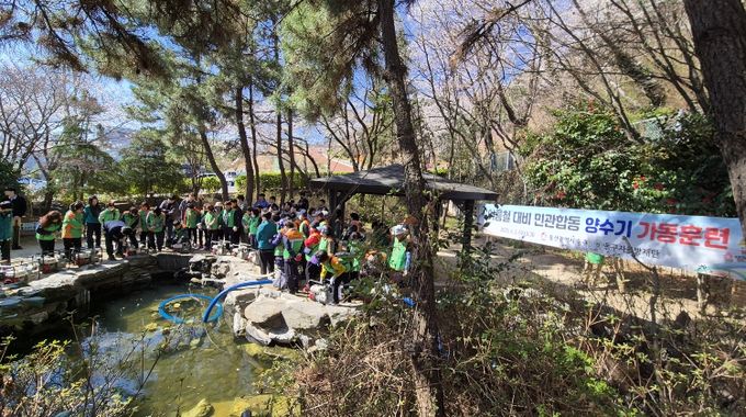 동구청 양수기 가동훈련