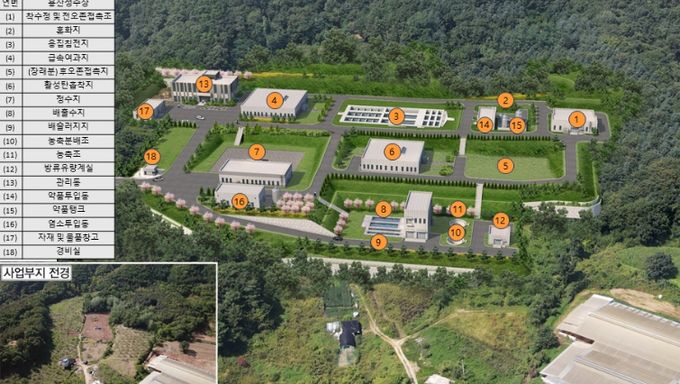 용산정수장 조감도