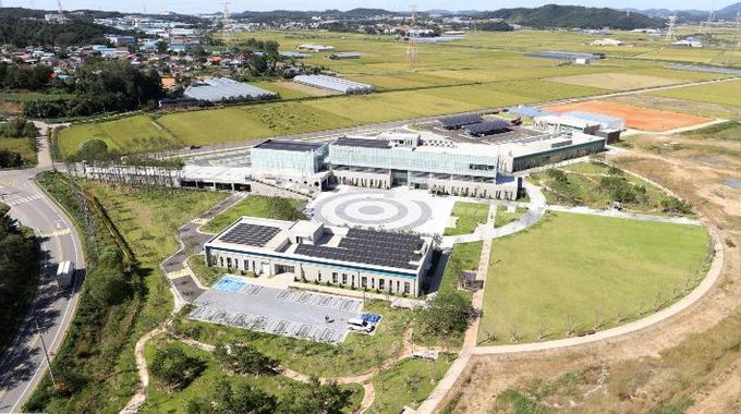 화성시 농업기술센터 상공 항공 촬영 사진