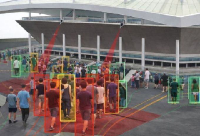 라이다(LiDAR) 센서 기술 활용 밀집도 분석 예시